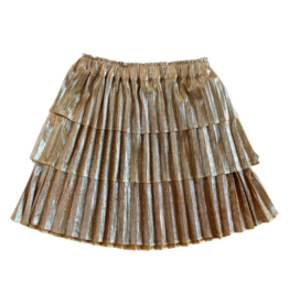Nella June Nella June Ruffle Skirt - Gold Metallic