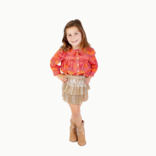 Nella June Nella June Ruffle Skirt - Gold Metallic