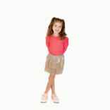 Nella June Nella June Ruffle Skirt - Gold Metallic