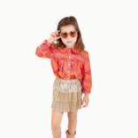 Nella June Nella June Ruffle Skirt - Gold Metallic