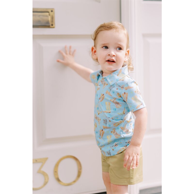 The Proper Peony The Proper Peony Boots Polo Shirt