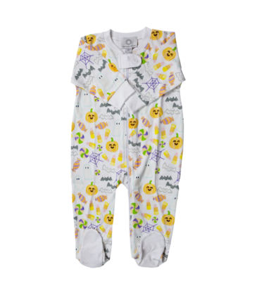 The Proper Peony The Proper Peony Candy Corn Footed Zipper PJ