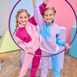 Bisby Bisby Pink & Cranberry Quilted Trellis Color Block Pullover