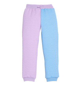Bisby Bisby Lavender & Blue Quilted Trellis Color Block Jogger
