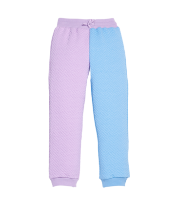 Bisby Bisby Lavender & Blue Quilted Trellis Color Block Jogger