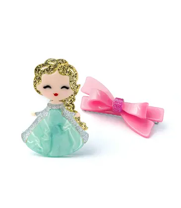 Lilies & Roses Elsa & Bow Hair Clips