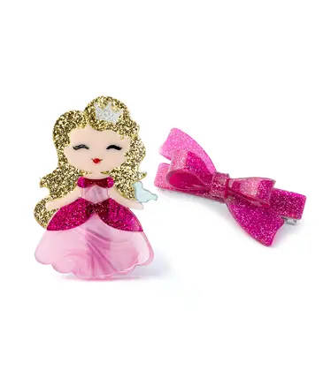 Lilies & Roses Sleeping Beauty & Bow Hair Clips