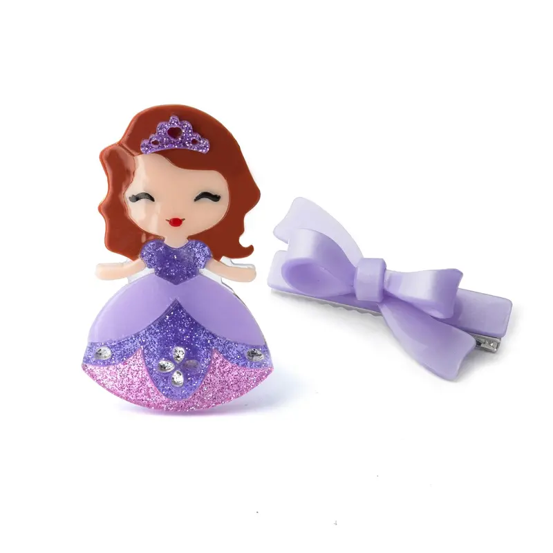 Lilies & Roses Sofia the First & Bow Hair Clips
