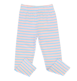 Luigi Luigi Blue/White/Pink Stripe Leggings