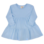 Luigi Luigi Sky Blue Polka Dot Tiered Dress