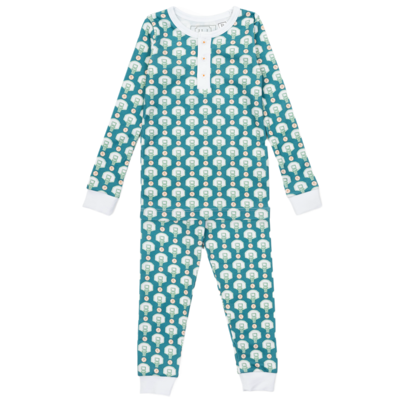 Lila + Hayes Lila + Hayes Jack Pajama Set - Basketball Game