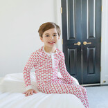 Lila + Hayes Lila + Hayes Jack Pajama Set - Fire Truck Red