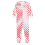 Lila + Hayes Lila + Hayes Parker Zipper Pajama - Fire Truck Red