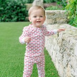 Lila + Hayes Lila + Hayes Parker Zipper Pajama - Fire Truck Red