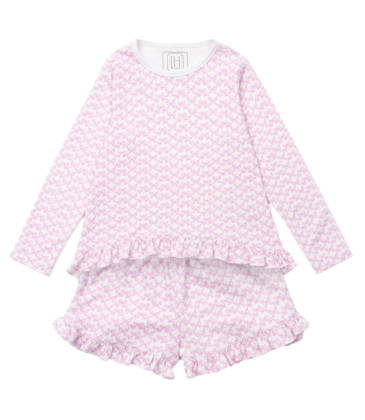 Lila + Hayes Lila + Hayes Rorie Short Set - Pretty Pink Bows
