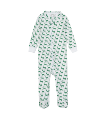 Lila + Hayes Lila + Hayes Parker Zipper Pajama - Woodland Deer