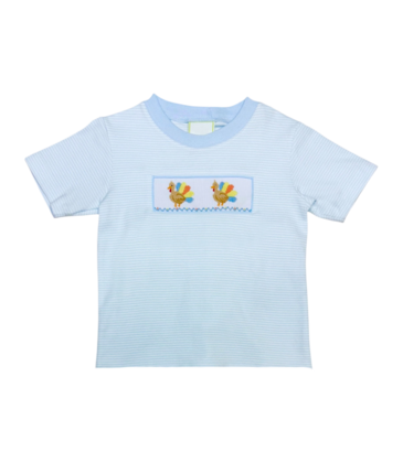 Zuccini Zuccini Harry's Play Tee - Lt. Blue Bitty Turkey