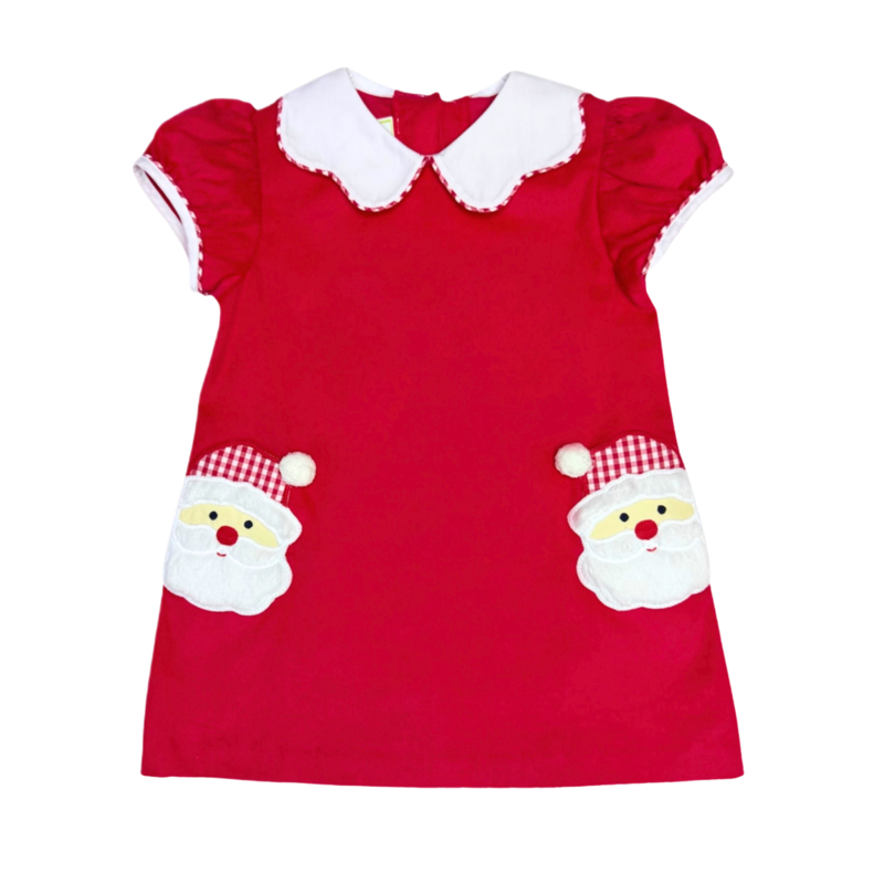 Zuccini Zuccini Bryar Dress - Red Corduroy Santa