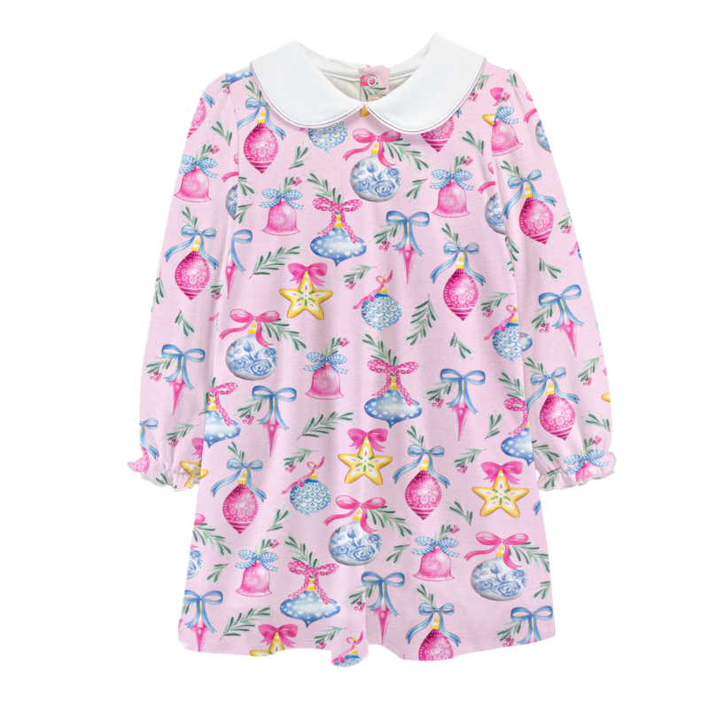 Baby Club Chic Baby Club Chic Bright Holiday Collared Dress