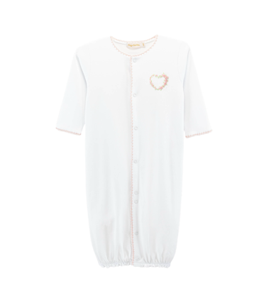 Baby Club Chic Baby Club Chic Sweet Hearts Crochet Trim Converter Gown