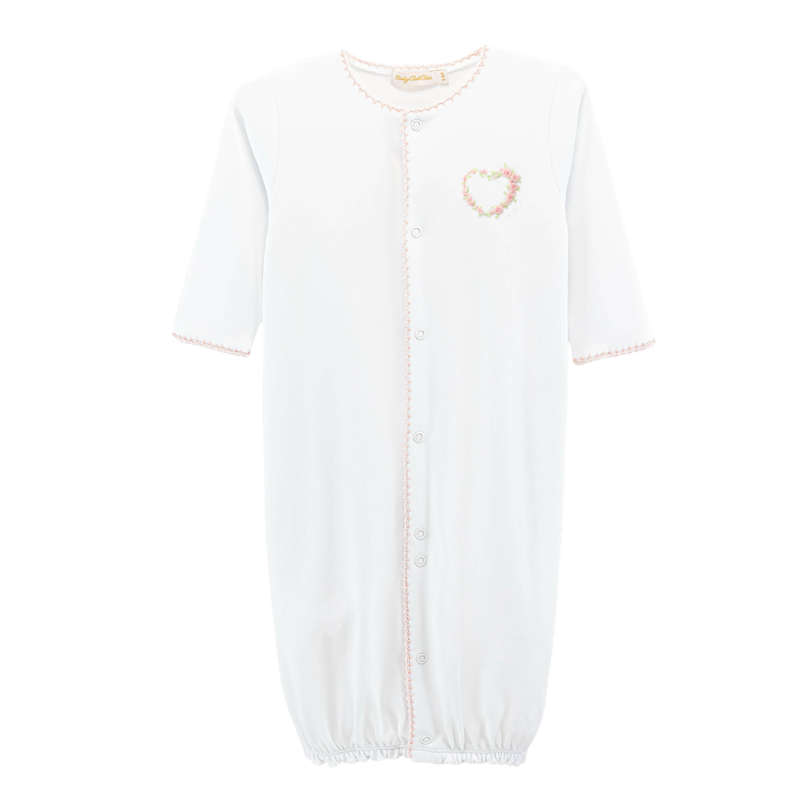 Baby Club Chic Baby Club Chic Sweet Hearts Crochet Trim Converter Gown