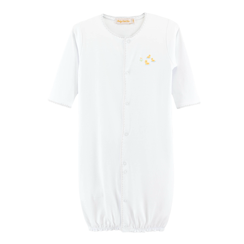 Baby Club Chic Baby Club Chic Three Little Ducks Crochet Trim Converter Gown