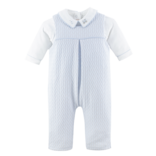 Baby Club Chic Baby Club Chic Blue Braided Collar Overall Set