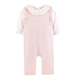 Baby Club Chic Baby Club Chic Pink English Knot Collar Overall Set