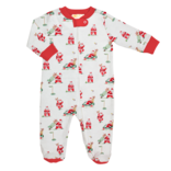 Baby Club Chic Baby Club Chic Santa's Golf Zipper Footie