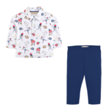 Baby Club Chic Baby Club Chic Football Champs Collar Shirt Set