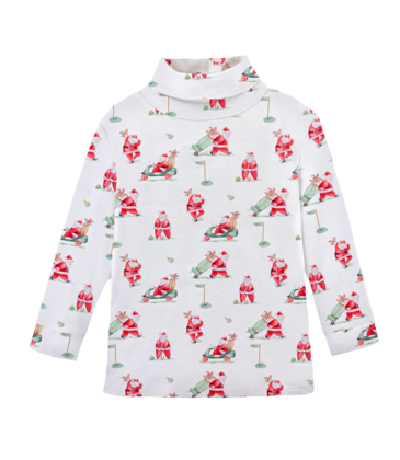 Baby Club Chic Baby Club Chic Santa's Golf Turtleneck Tee