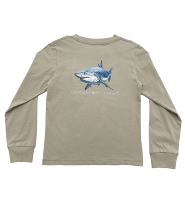 Saltwater Boys Co. Saltwater Boys Co. LS Great White Shark Graphic Tee