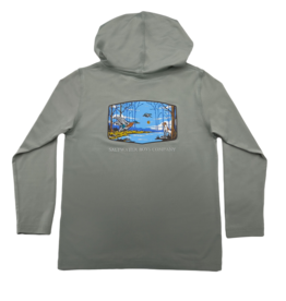 Saltwater Boys Co. Saltwater Boys Co. Grey Field & Stream Performance Hoodie