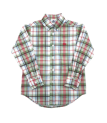 Saltwater Boys Co. Saltwater Boys Co. Creme Plaid Carter Oxford Shirt