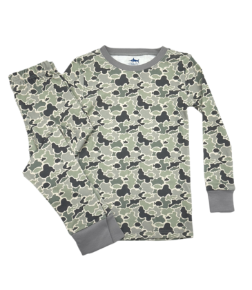 Saltwater Boys Co. Saltwater Boys Co. Green Camo Jekyll 2 Piece Pajamas