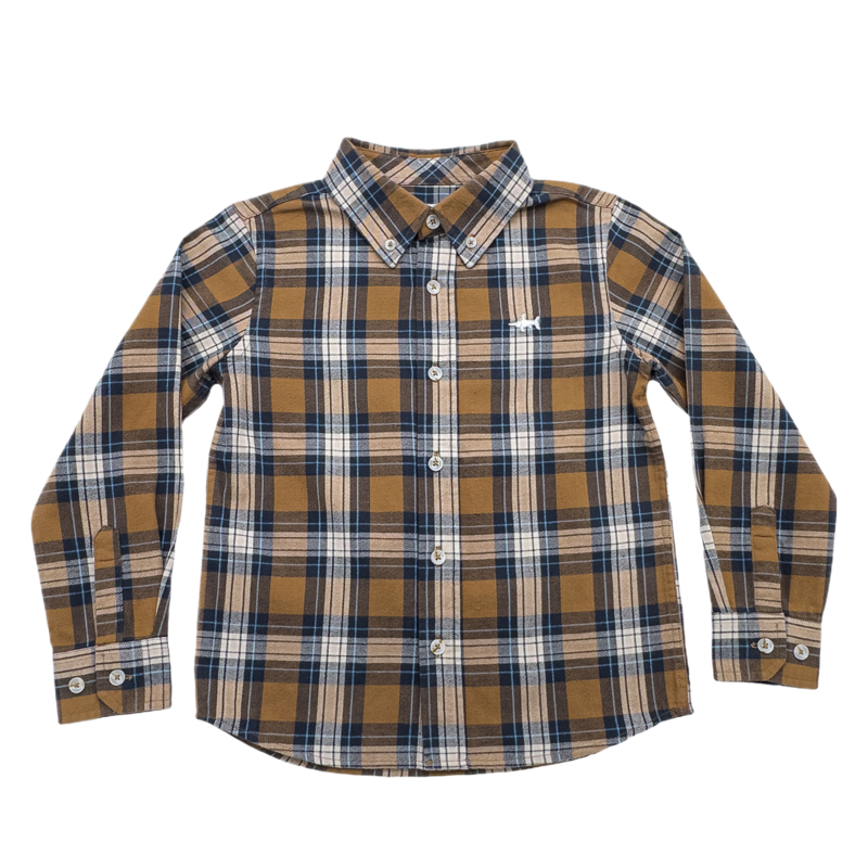 Saltwater Boys Co. Saltwater Boys Co. Camel Plaid Folly Island Flannel