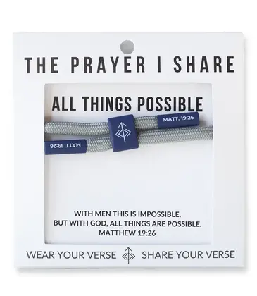The Prayer I Share The Prayer I Share All Things Possible Cord Bracelet