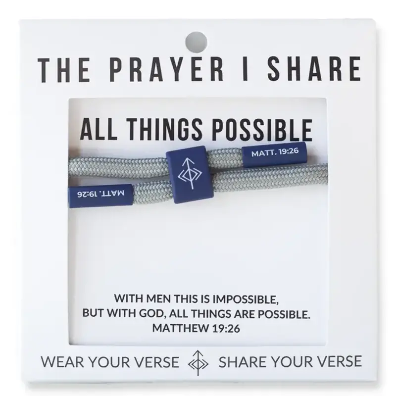 The Prayer I Share The Prayer I Share All Things Possible Cord Bracelet
