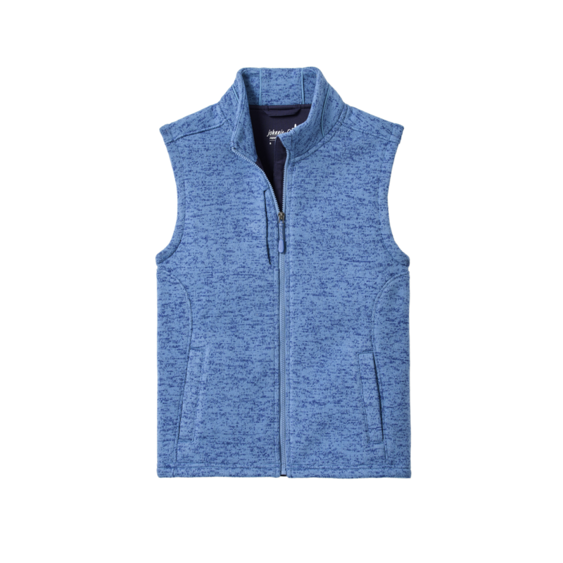 Johnnie-O Denalis Double-Zip Fleece Vest - Mid Blue