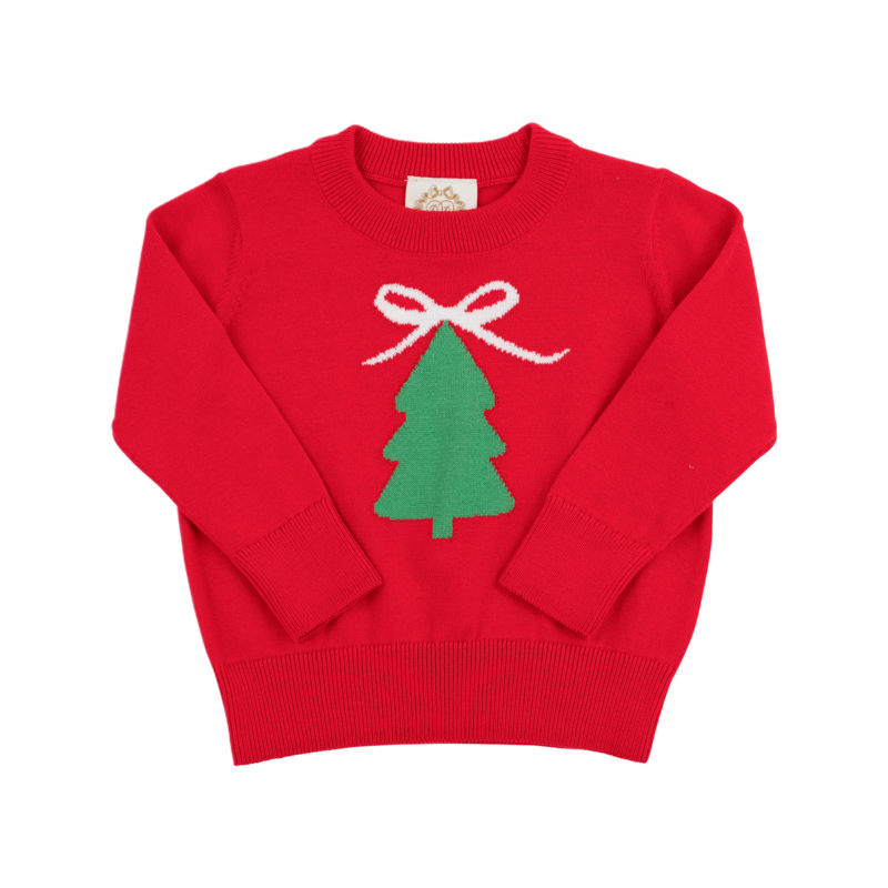 The Beaufort Bonnet Company TBBC Isabelle's Intarsia Sweater - Richmond Red/Christmas Tree