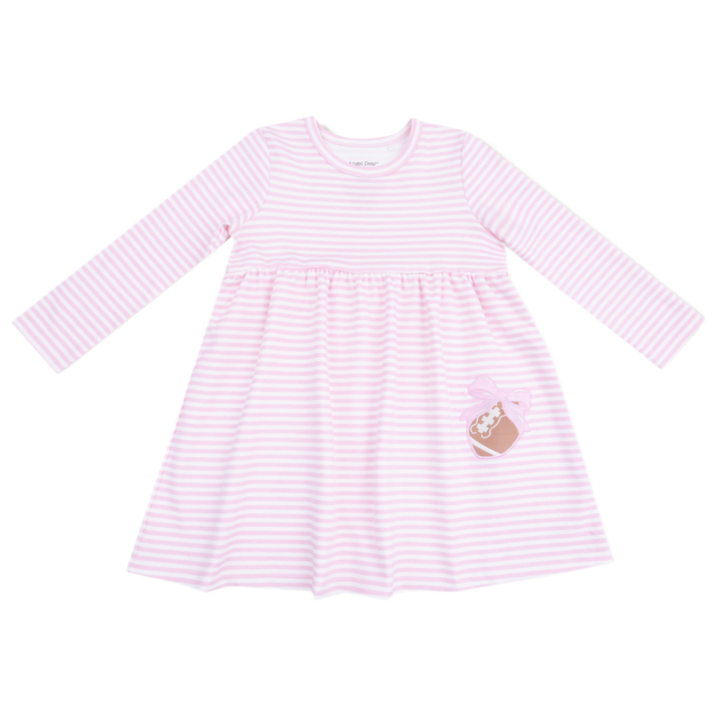 Angel Dear Angel Dear Jersey Play Dress - Stripes w/ Football