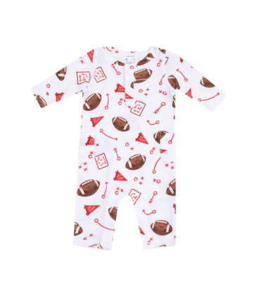 Angel Dear Angel Dear Uni Romper - Touchdown Time Red