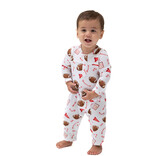 Angel Dear Angel Dear Uni Romper - Touchdown Time Red