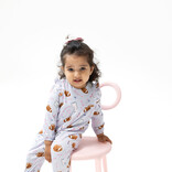 Angel Dear Angel Dear Ruffle Sleeve Romper - Touchdown Time Lavender