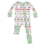 Angel Dear Angel Dear Zipper Romper - Nutcracker Fair Isle