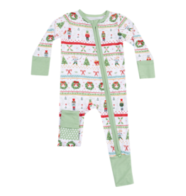 Angel Dear Angel Dear Zipper Romper - Nutcracker Fair Isle
