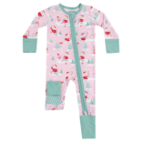 Angel Dear Angel Dear Zipper Romper - Golfing Mrs. Claus & Elves