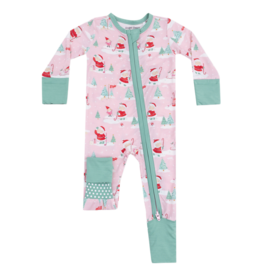 Angel Dear Angel Dear Zipper Romper - Golfing Mrs. Claus & Elves