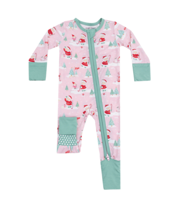 Angel Dear Angel Dear Zipper Romper - Golfing Mrs. Claus & Elves
