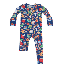 Angel Dear Angel Dear Zipper Romper - Christmas Treats